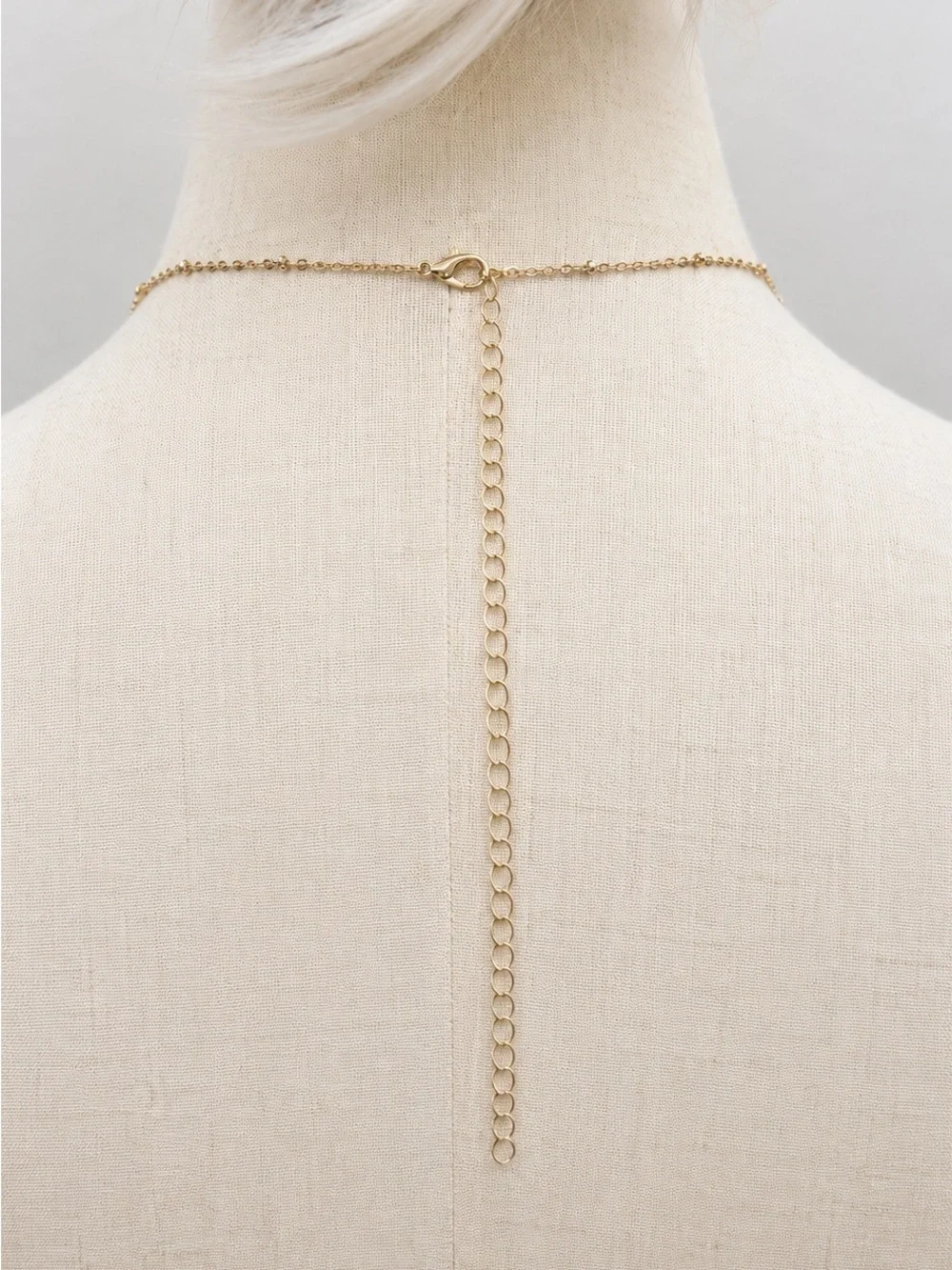 Black Beaded Gold Body Chain Necklace Layered Waist Chain Goth Festival